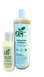 FLEA-X KIT: Flea Shampoo, Flea Tick Bug Repellent