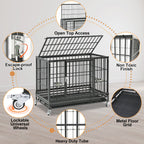 37" Stackable Heavy Duty Dog Crate 371D03