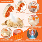 Cat Steam Brush Upgraded 4 In1 Steamy Cat Brush For Shedding Cat Brush Steamer For Massage Multifunctional Cat Hair Grooming Brush Pet Hair Removal Tool With Ringworm Detector For Cats Dogs