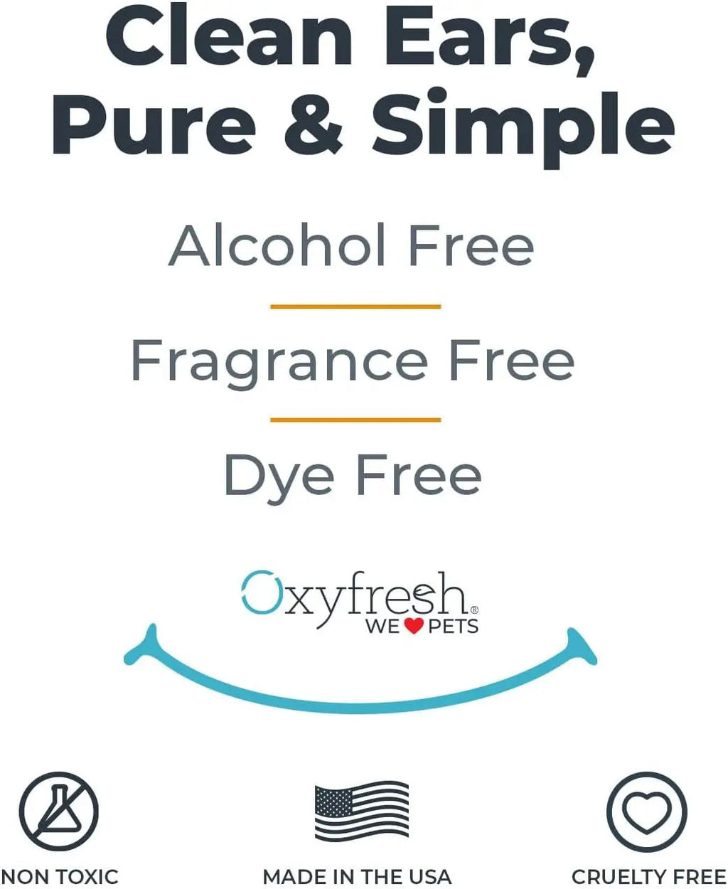 Oxyfresh Advanced Pet Ear Cleaner for Dogs & Cats Sting-Free 8 oz