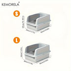 XL 60/50CM Stainless Steel Litter Box With Lid High Side Large Litter Box Suitable For Large and Small Cats Does Not Absorb Odor