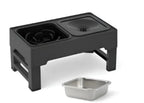 Dog Double Bowls Stainless Stand Adjustable Height Pets Feeding Dish Bowl Big Dog Elevated Food Water Feeders For Dogs  Pet Products