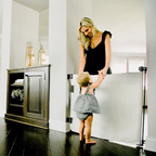 Crypton® Fabric Baby & Pet Safety Gate – Stylish, Stain-Resistant, PFAS-Free | fit openings from 27.6" to 55" wide and stand 33"