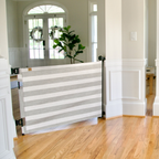 Crypton® Fabric Baby & Pet Safety Gate – Stylish, Stain-Resistant, PFAS-Free | fit openings from 27.6" to 55" wide and stand 33"