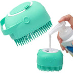 Pet Silicone Shampoo Bath Brush Massage Rubber Comb Bathing Shampoo Colorful Massager For Dogs